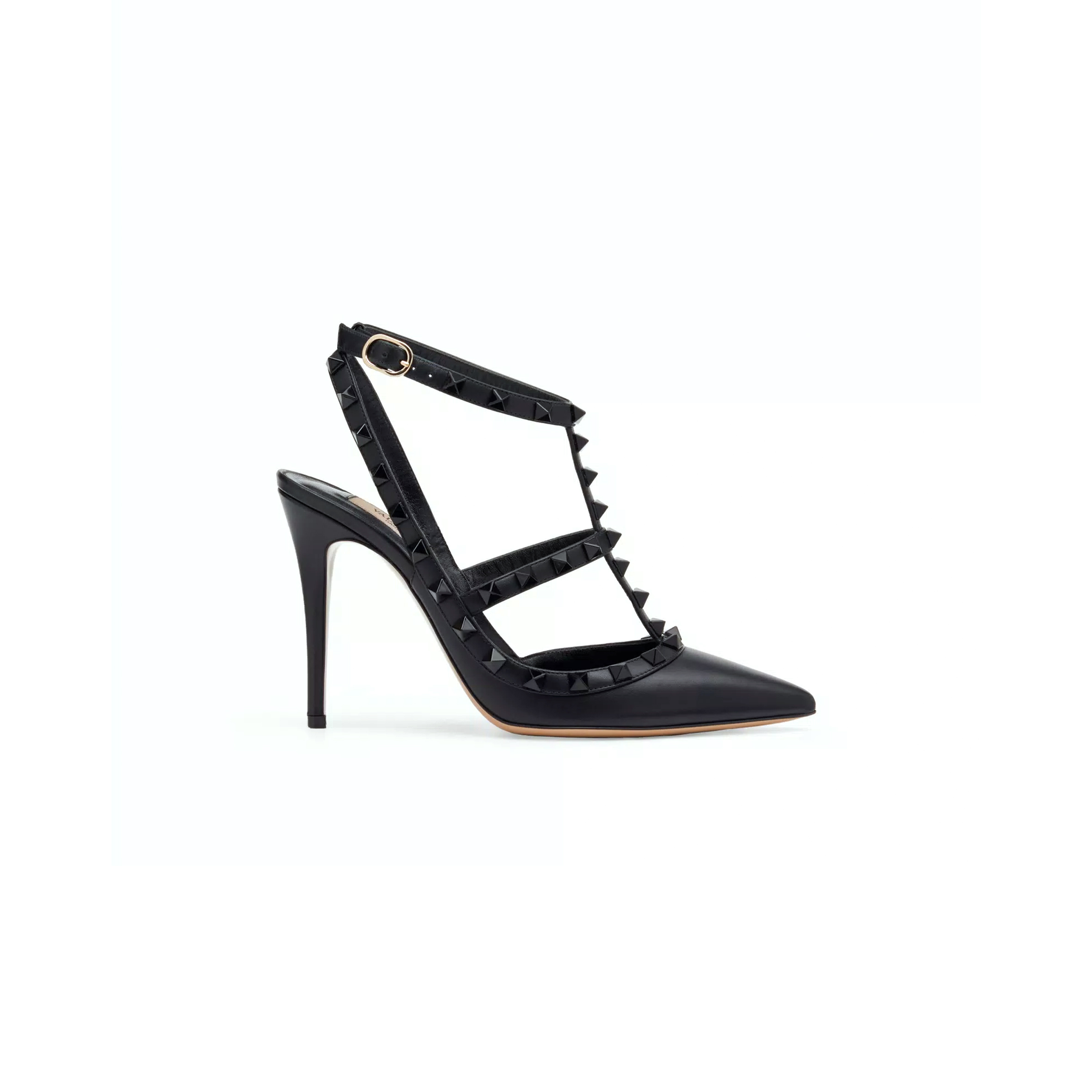 VALENTINO ROCKSTUD ANKLE STRAP PUMP WITH TONAL STUDS 100 MM 5W2S0393VB8_0NO VALENTINO ROCKSTUD ANKLE STRAP PUMP WITH TONAL STUDS 100 MM 5W2S0393VB8_0NO